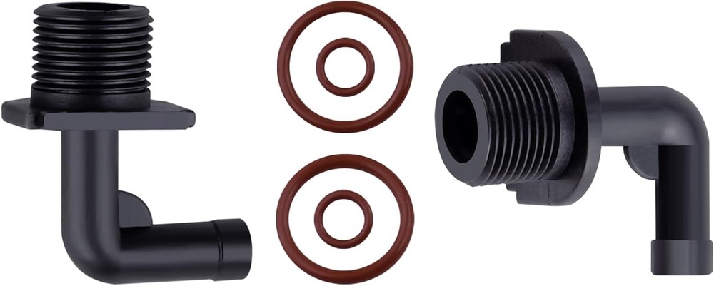 2Pcs Replacement Hose Fitting w/ Rubber Gasket For Switch Tank Backpack Sprayer