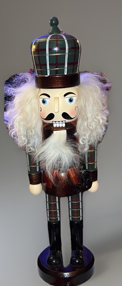 Creative Design Nutcracker Brown & Black Plaid Soldier 15”