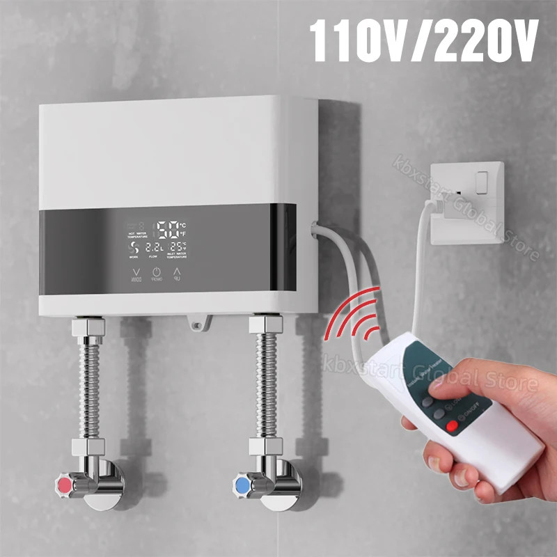 220V Instant Water Heater Bathroom Kitchen Wall Mounted Electric Water Heater