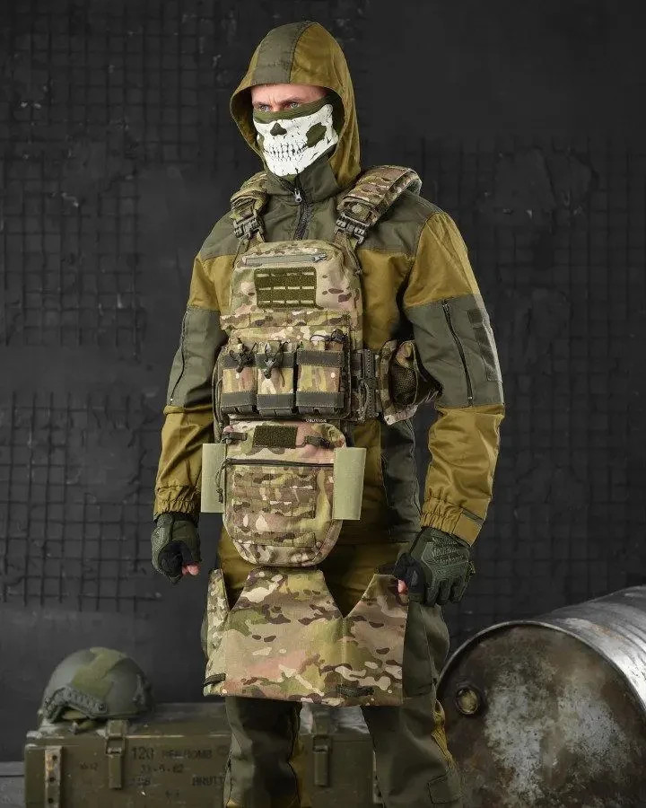 Tactical plate carrier multicam, plate carrier with 4 quick release points, 💙💛
