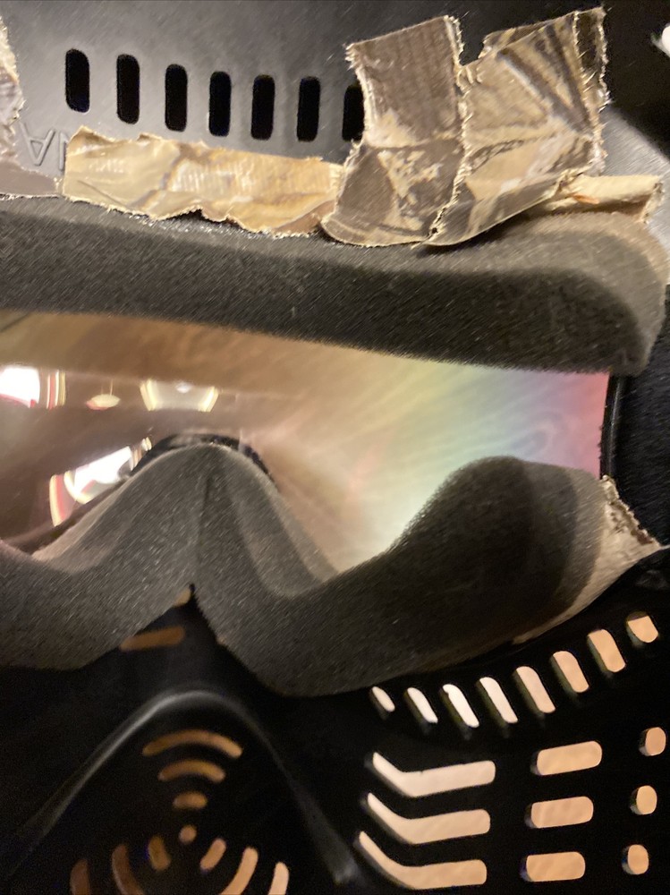 JAVA Paintball Mask Guardian Black Face Semi-Mirrored Thermal Lens Shield *READ*