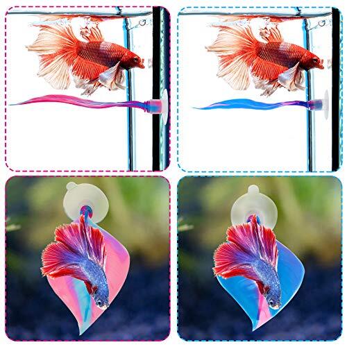 2 Pieces Silicone Betta Bed Leaf Hammock for Betta Fish, Betta Fish Bed,