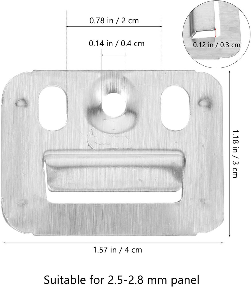 100Pcs Wall Buckle Interlocking Hanging Bracket Couch Clips Wall Panel Fixings F