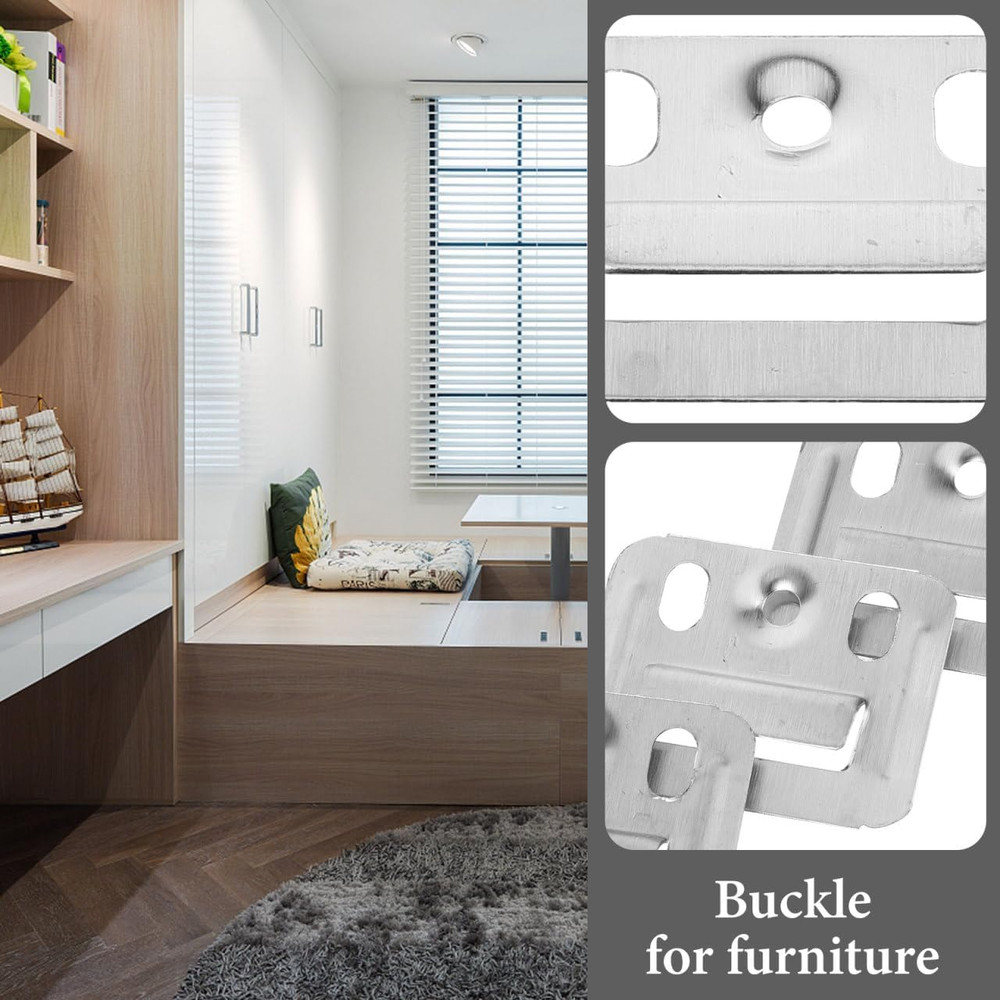 100Pcs Wall Buckle Interlocking Hanging Bracket Couch Clips Wall Panel Fixings F