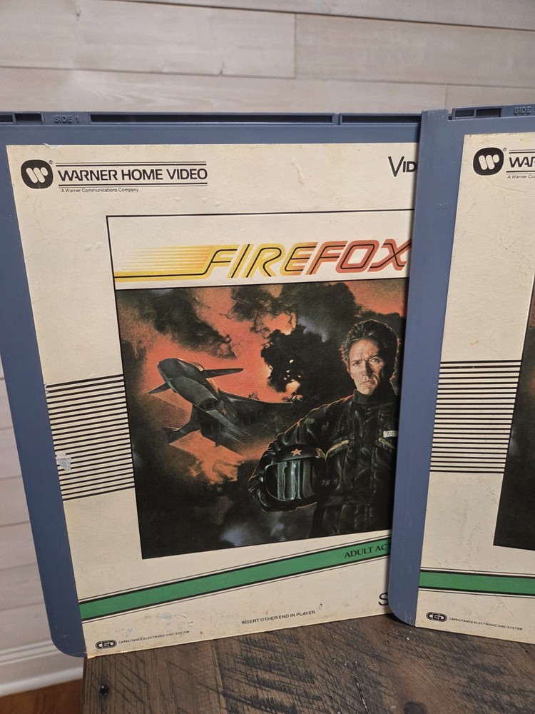 Vintage Firefox (1982) Double CED Videodiscs, VG