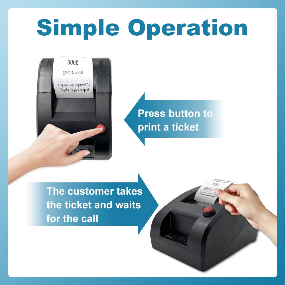 Call Queue Management System with Thermal Printer for Restaurant/Haunted House