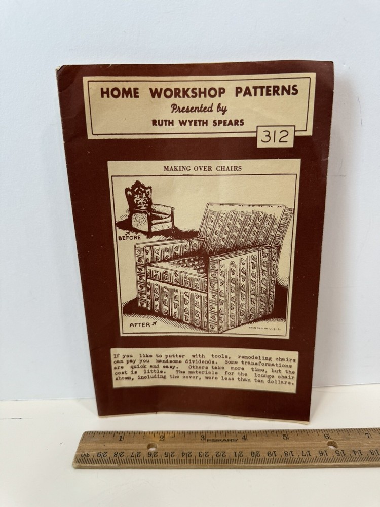 Ruth Wyeth Spears Home Workshop Pattern Making Over Chairs