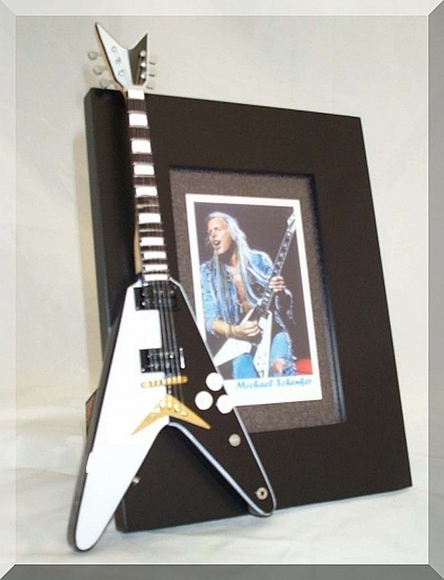 MICHAEL SCHENKER   Miniature Guitar Frame DEAN