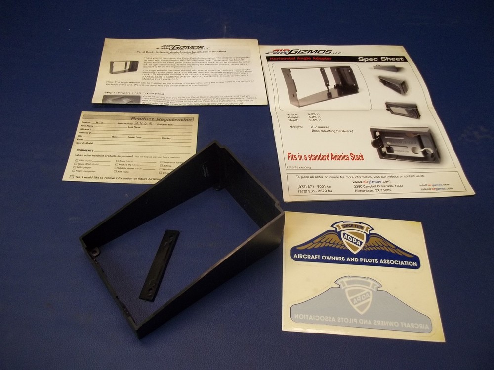 AIRGIZMOS AVIONICS STACK | HORIZONTALANGLE ADAPTER | H-TILT