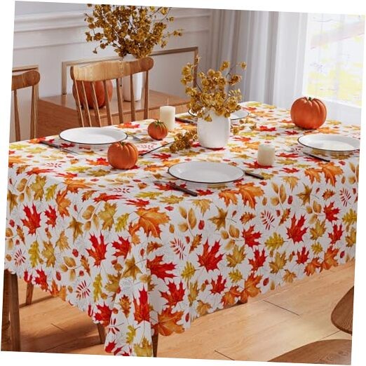 Fall Tablecloth 52x70 Inch Rectangular, Fall Decorations for Home Waterproof