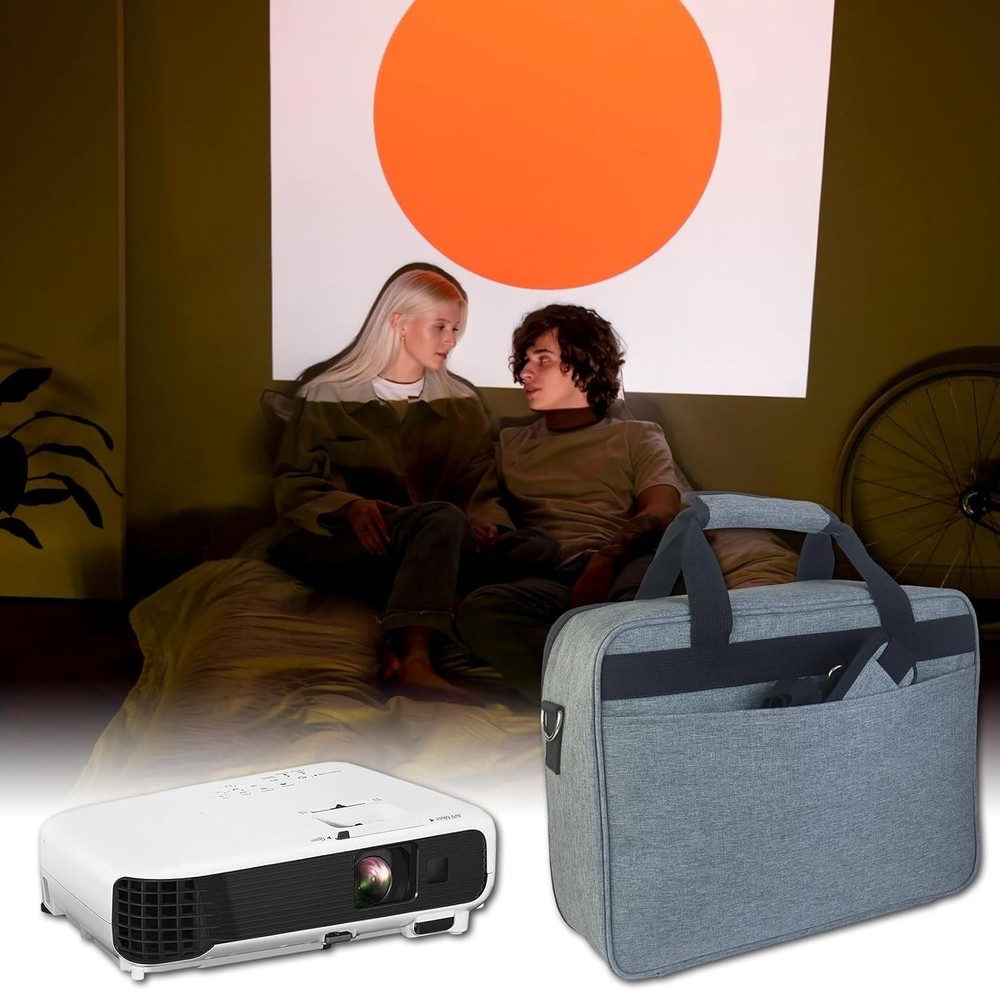 Projector Carrying Case with Accessories Storage Pockets and Adjustable Shoulder