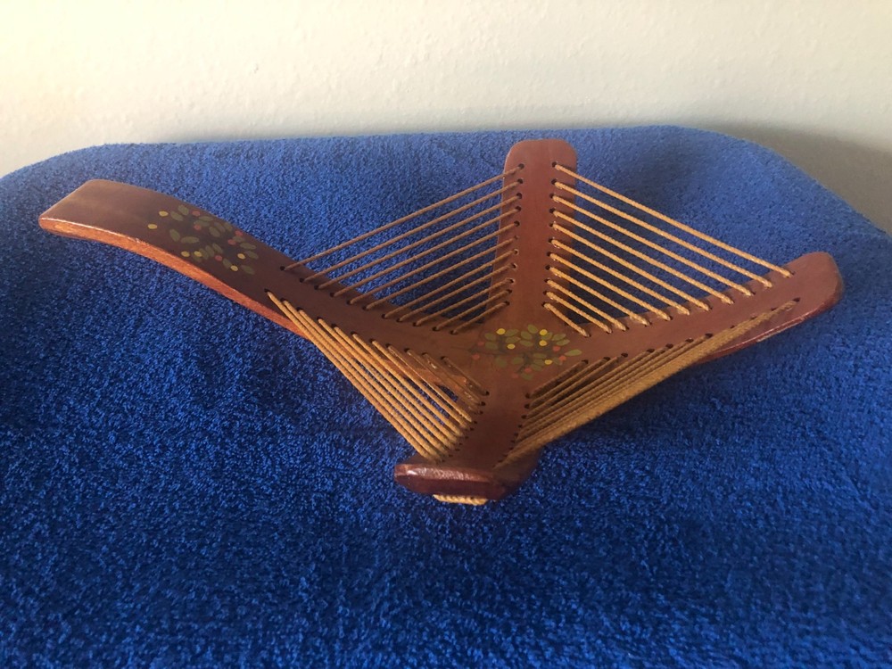 Unusual String / Wood Woven Basket