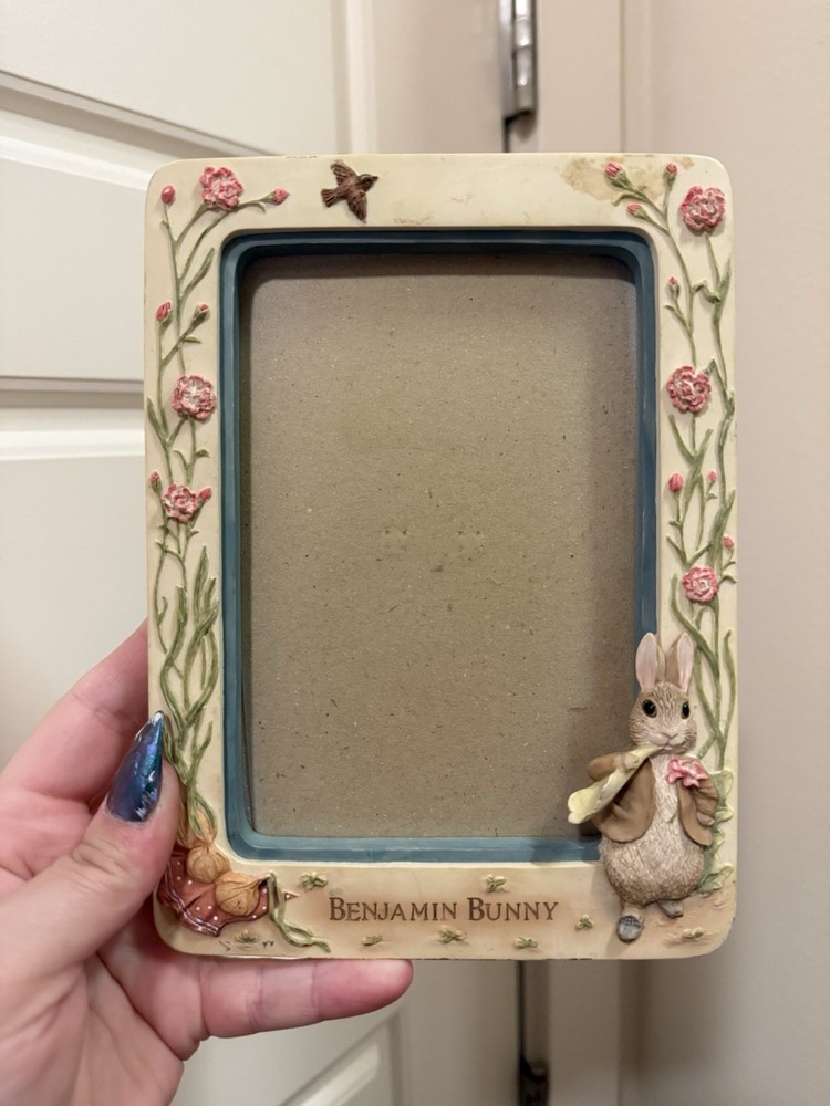 Vintage Benjamin Bunny Ceramic Photo Frame- 80s
