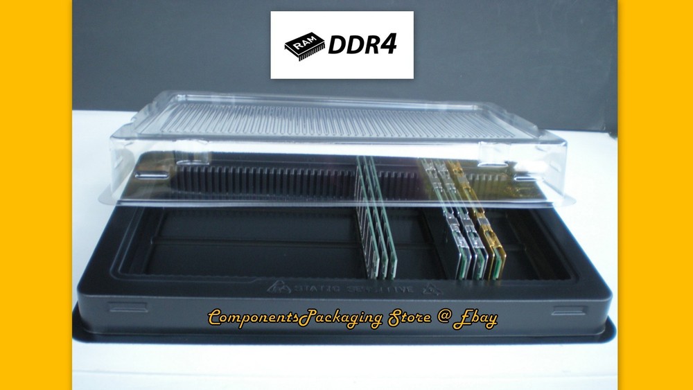 DDR5 Desktop Memory Tray Case for PC DIMM Modules Anti Static - 2 Fits 100 DIMMs
