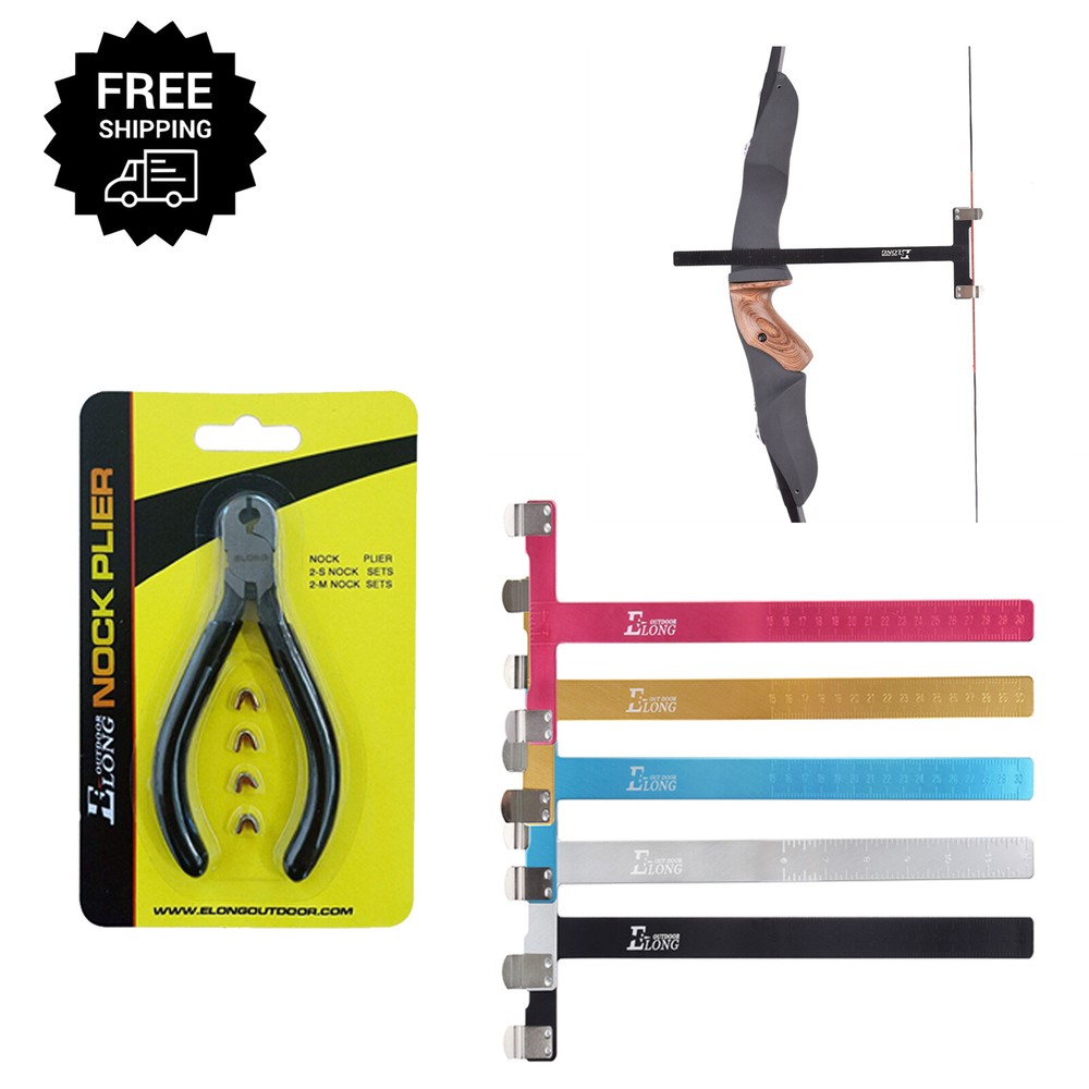 Archery Nocking Buckle Pliers String Nock Points Adjusable T Bow Square Ruler US
