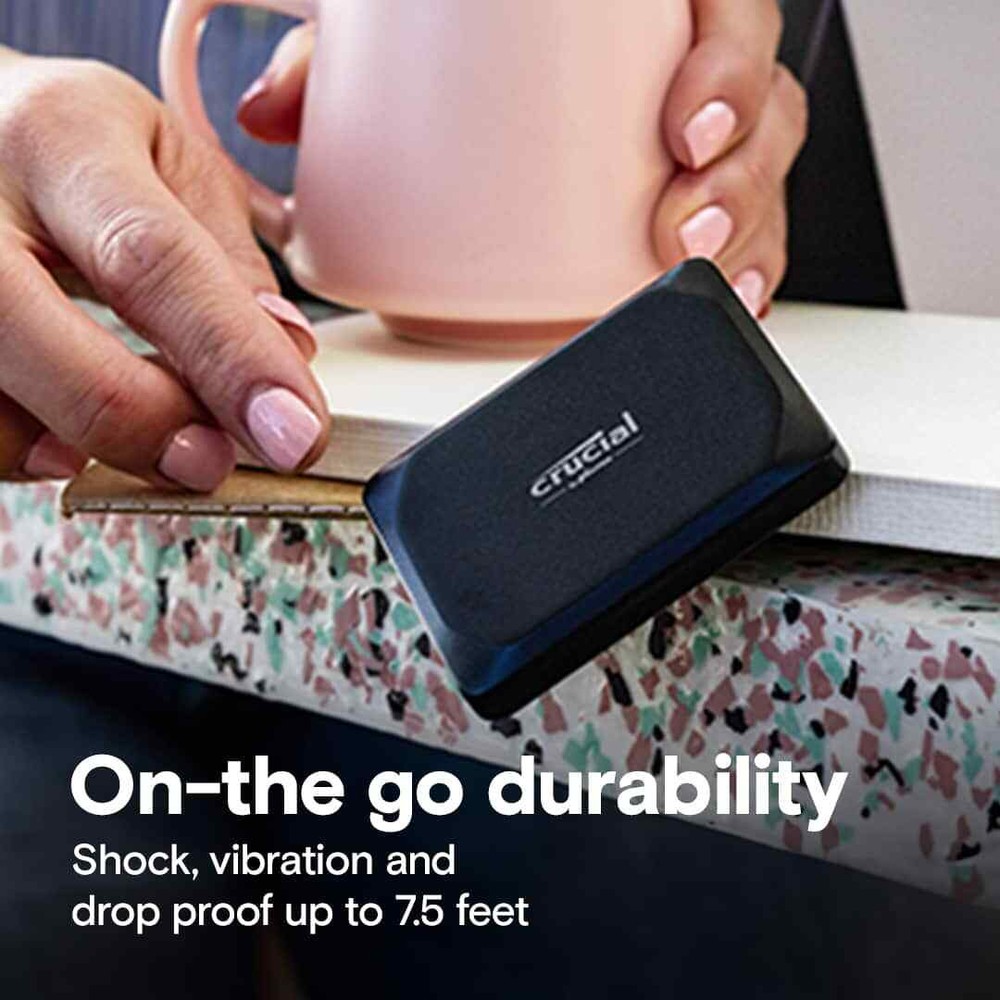Crucial - X9 2TB External USB-C SSD - Black
