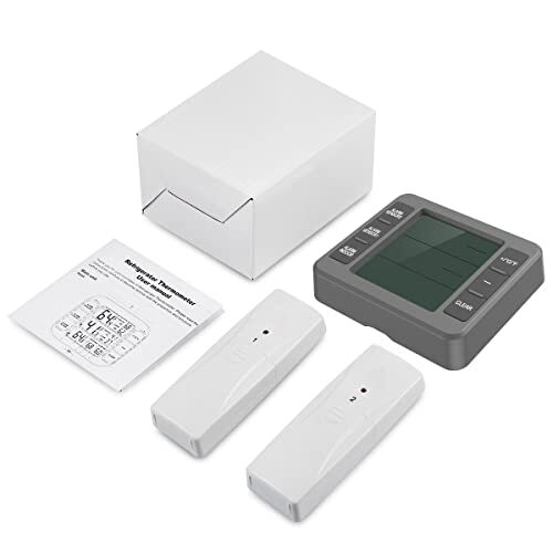 Refrigerator Thermometer, (New Version) Wireless Digital Freezer Thermometer,...