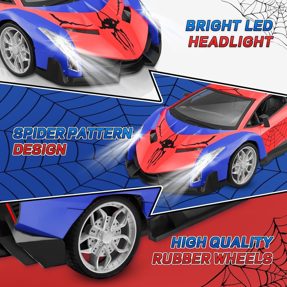 Spider Remote Control Car, Fast RC Car Toy with Light & Controller