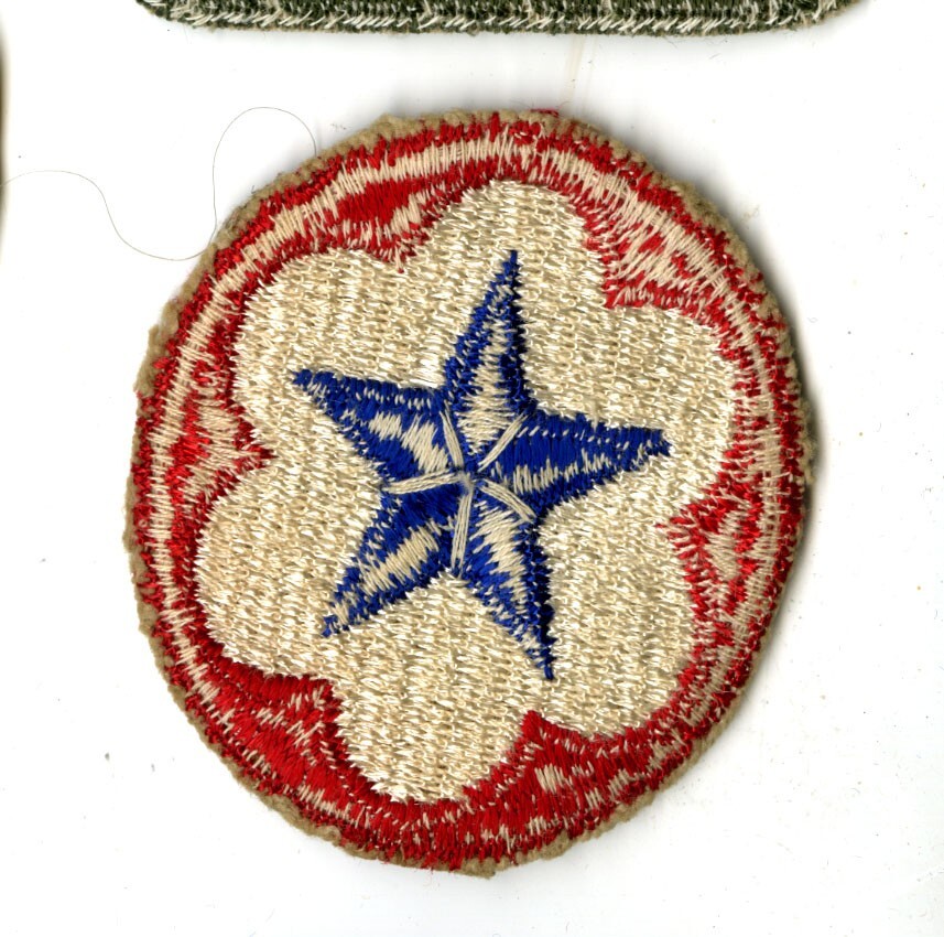 Army Service Forces White Back Patch WWII Vintage