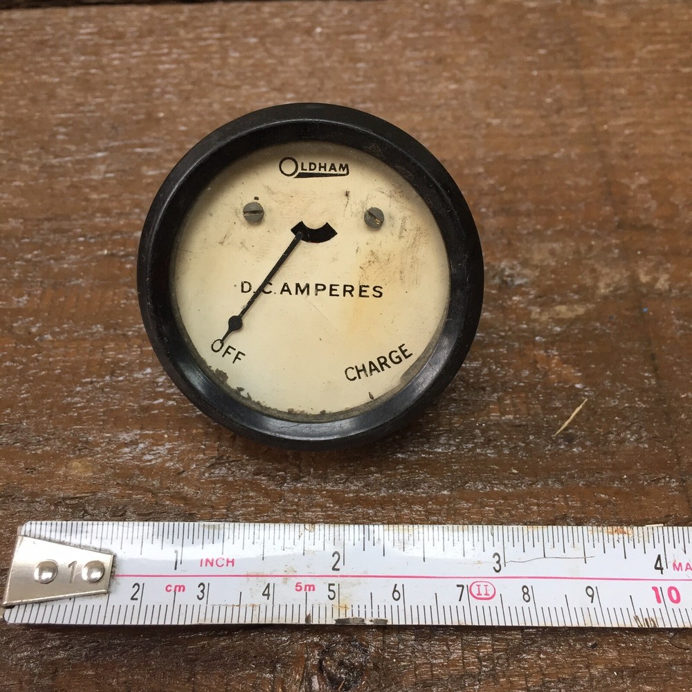 Vintage Oldham DC Amperes Meter