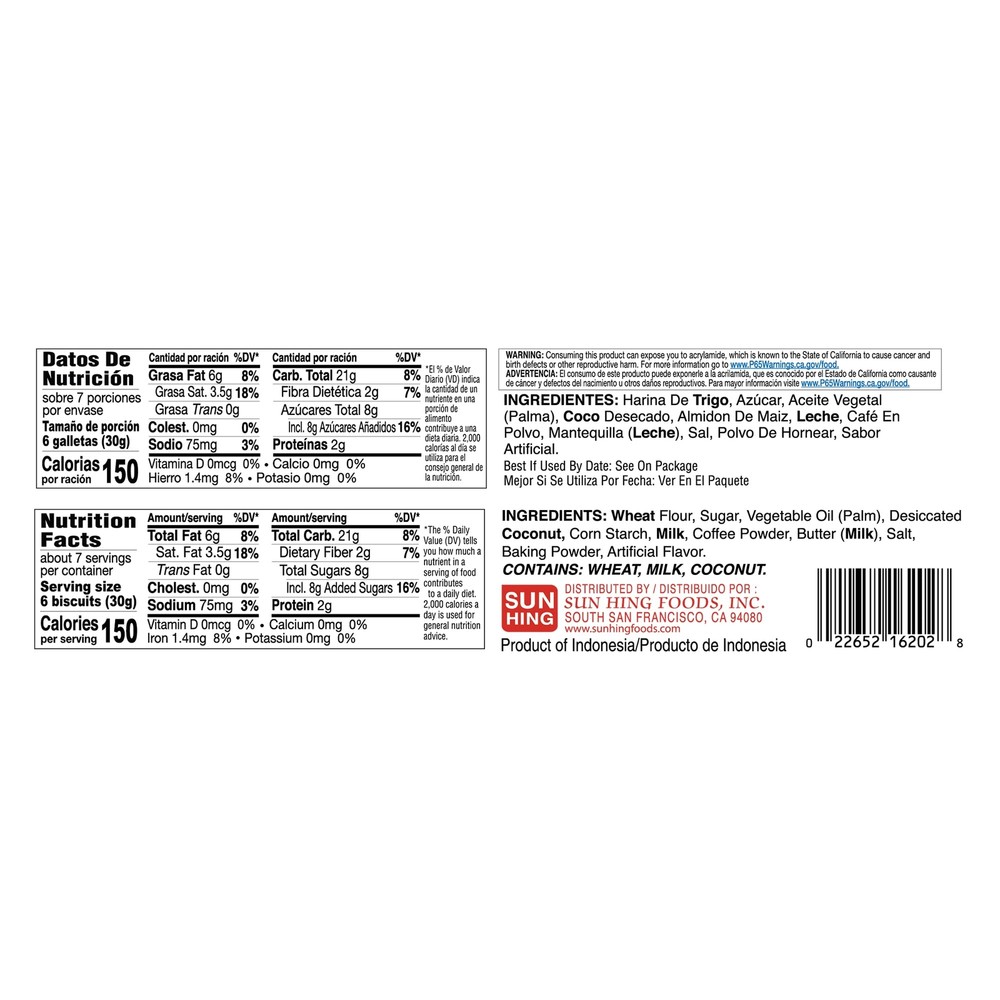 Coffee Milk Biscuits 7oz（Pack of 4）