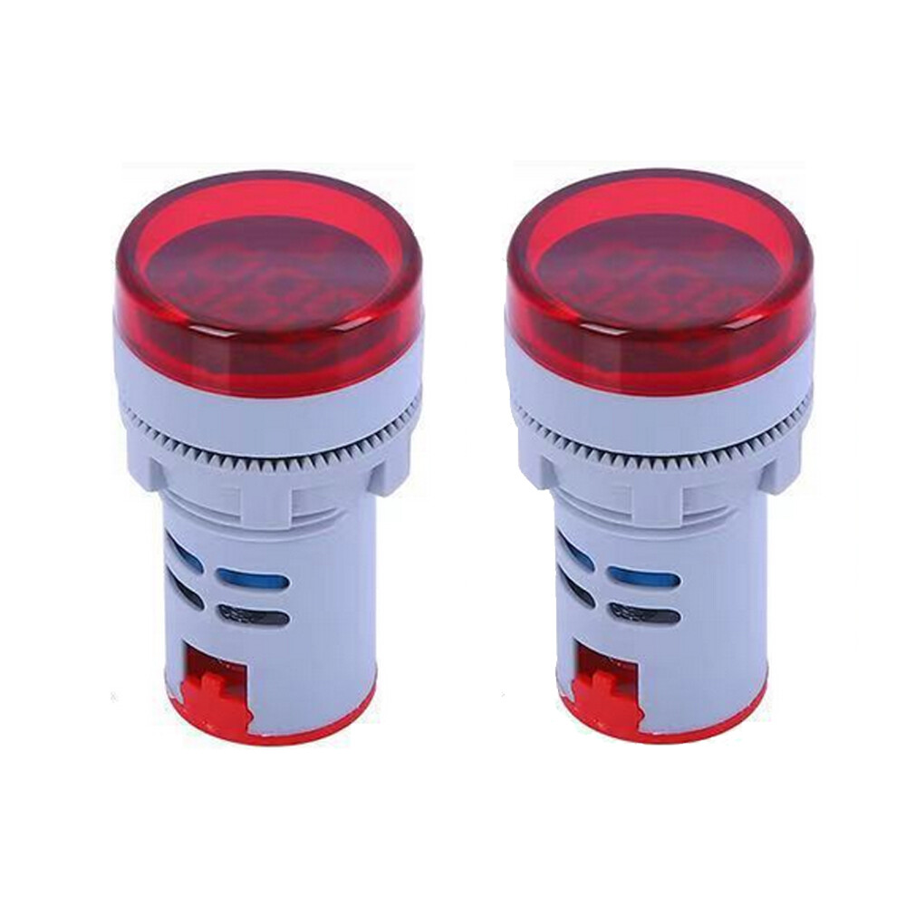 2pcs 22MM Mini LED Voltmeter Digital Display Voltage Meter Volt Tester DC 6-100V