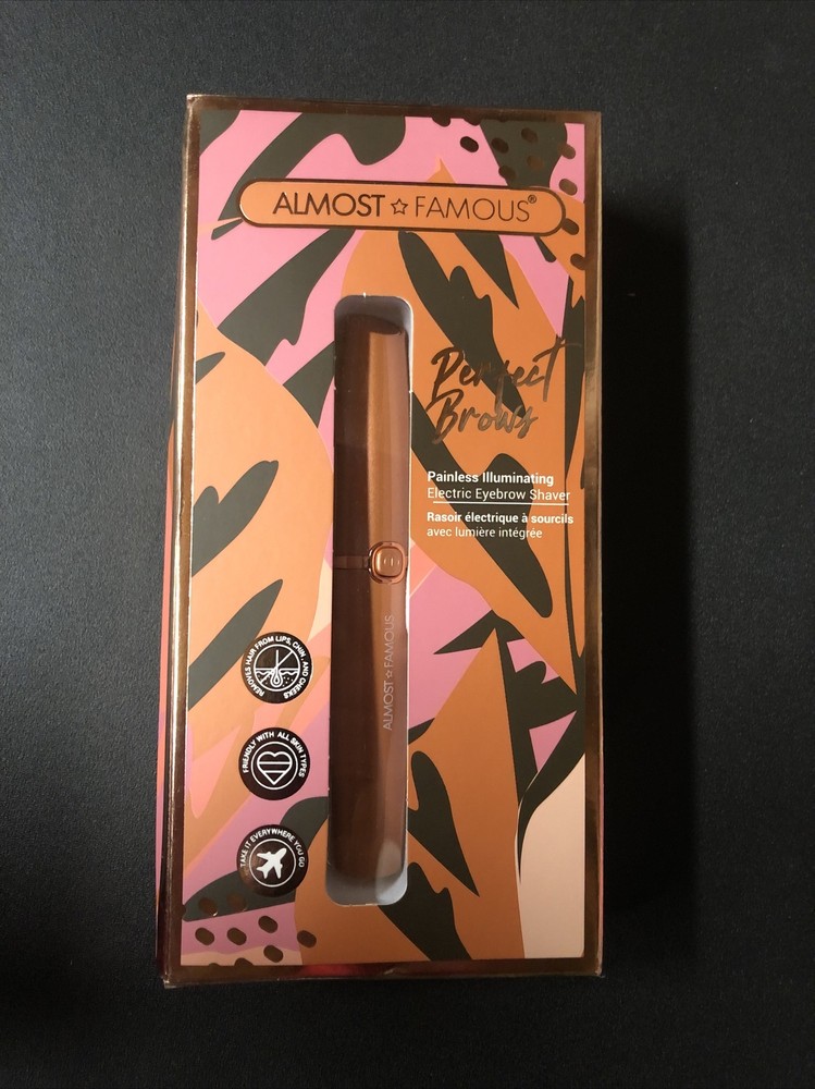 Almost Famous Perfect Precision Brow Shavers with LED Light Rose Gold