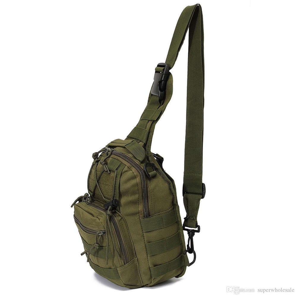 Men Backpack Molle Tactical Sling Chest Bag Assault Pack Messenger Shoulder Bag