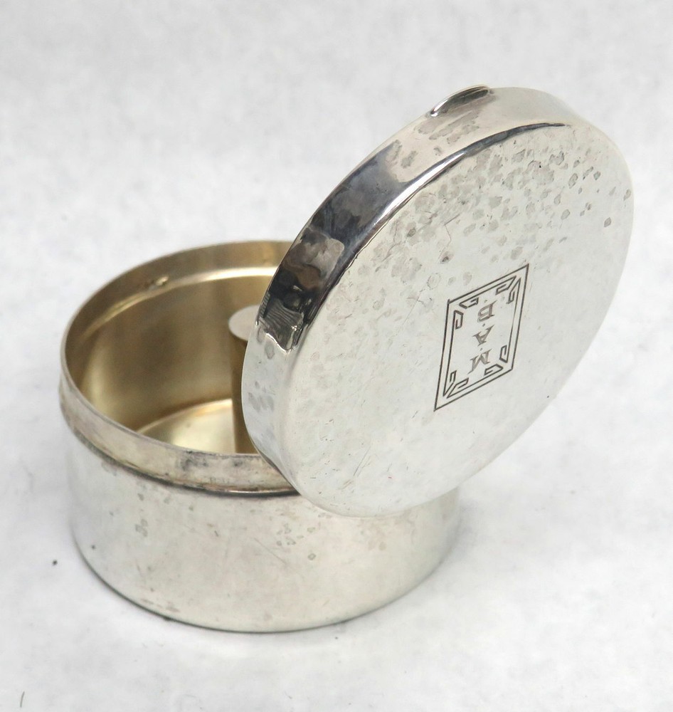 VINTAGE STERLING SILVER 2" STAMP BOX