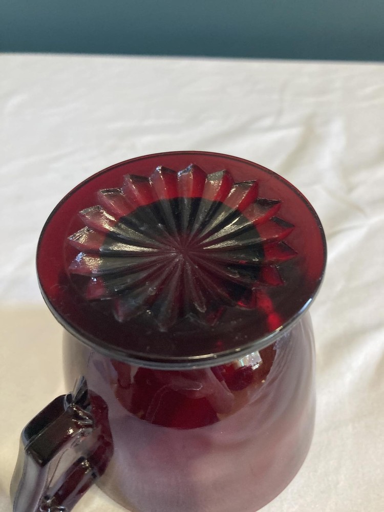 Vintage Ruby Red Glass Creamer
