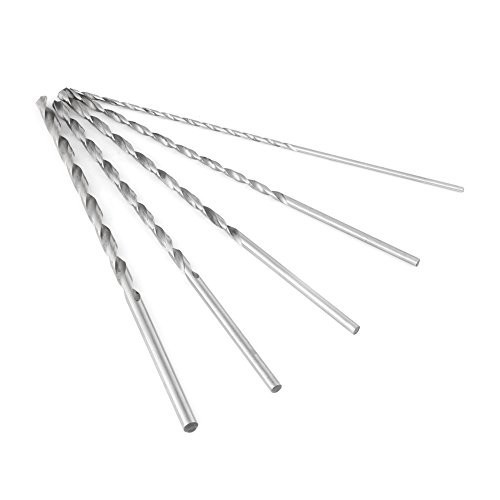 5 Different Sizes Extra Long High-Speed Steel Drill Bits, Long Shank Drill Bits