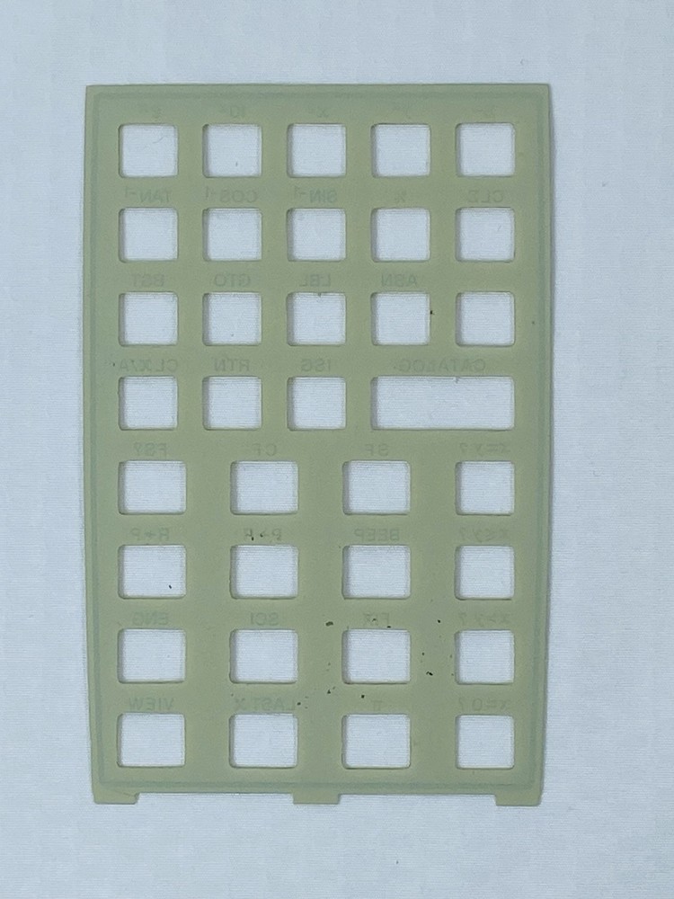 Overlay for Hewlett Packard HP 41C CV Calculator