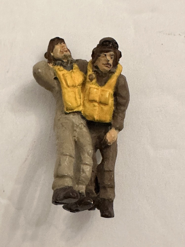 Two Pilots Helping Each Other Walking