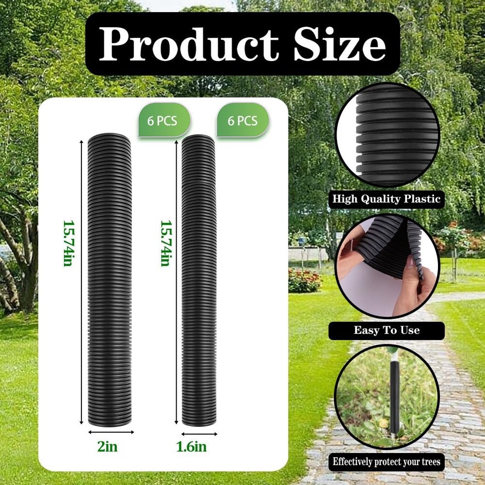 12 PCS Tree Trunk Protector Guard Set 2 Sizes for Sapling Bark