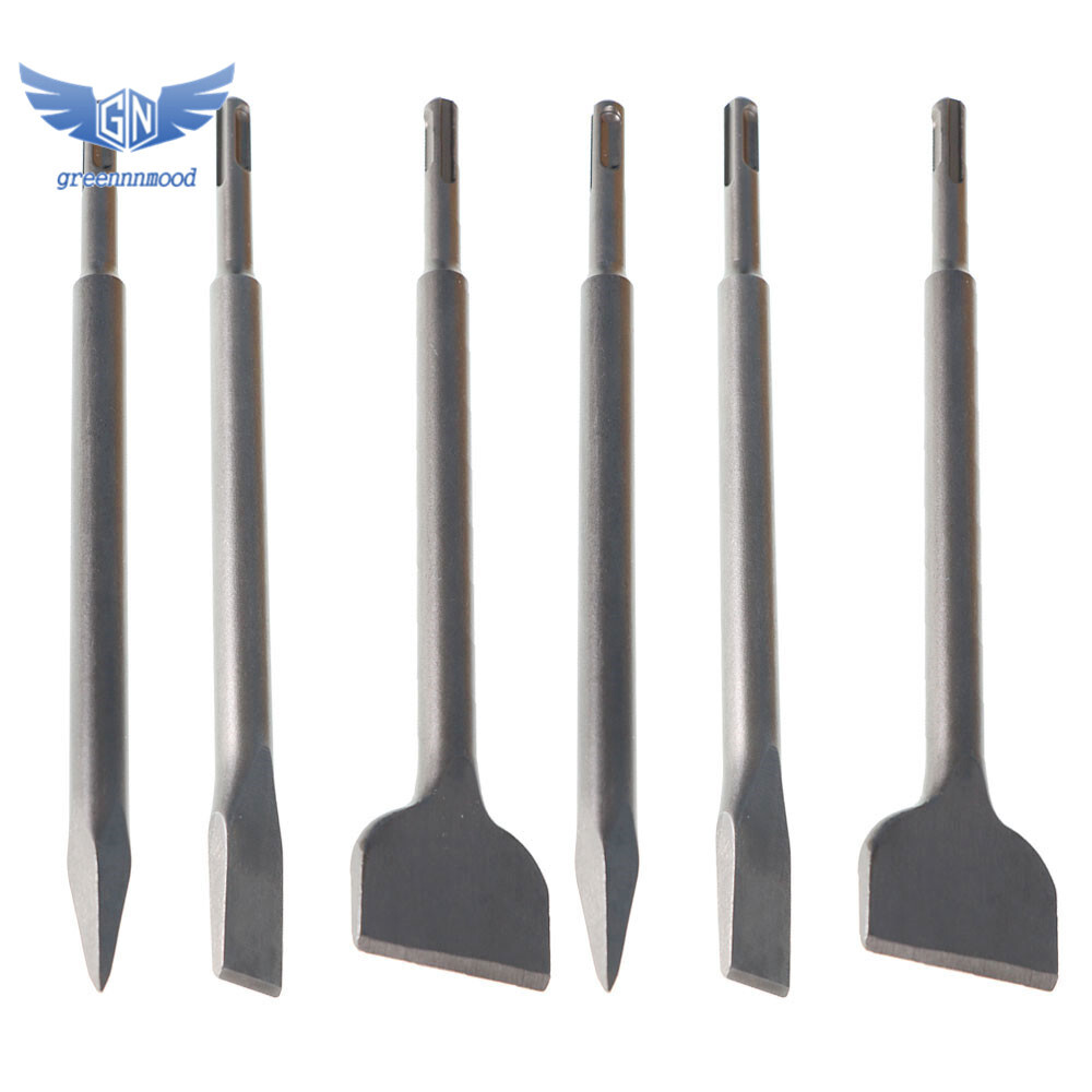 6 Pcs SDS plus Chisel Set Concrete Drill Bit Set Rotary Hammer Bits New