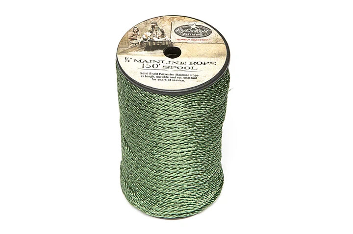 RIG'EM RIGHT 1/4" MAINLINE ROPE 150' SPOOL DIVER DUCK DECOY RIGGING LONG LINE