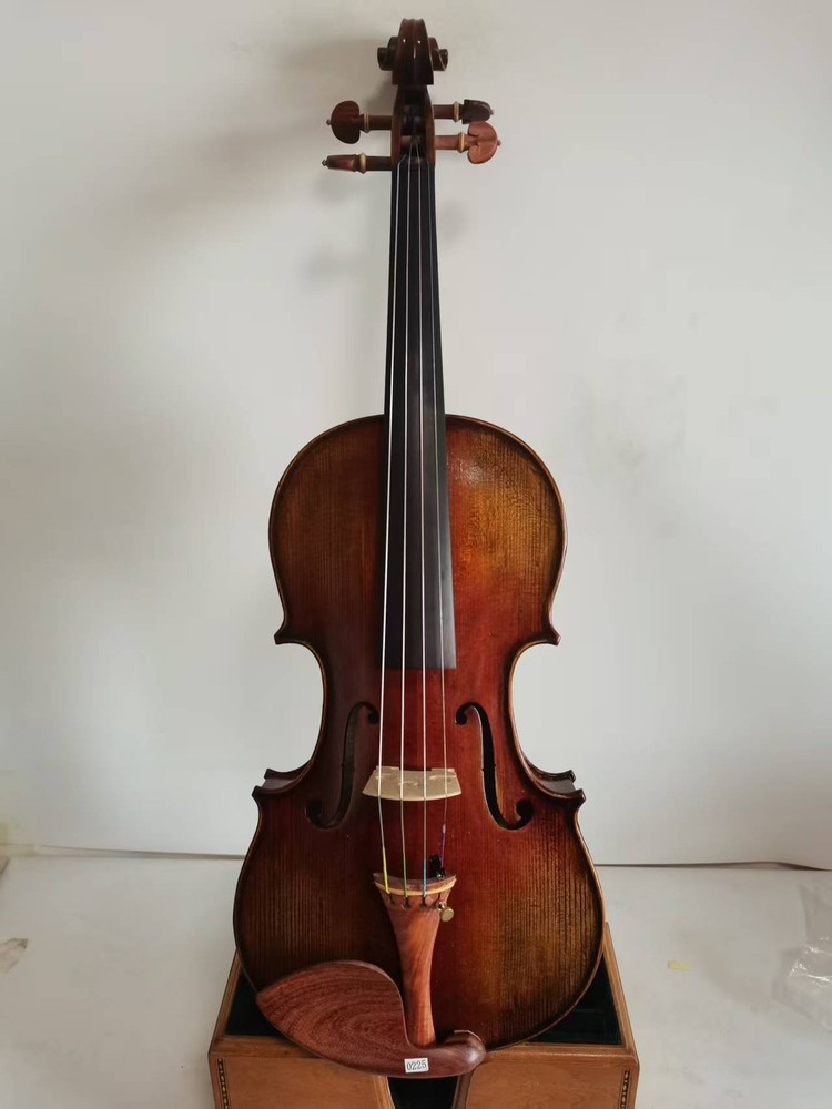 Master 4/4 violin Stradi model 1pc Solid flamed maple back spruce top 0225