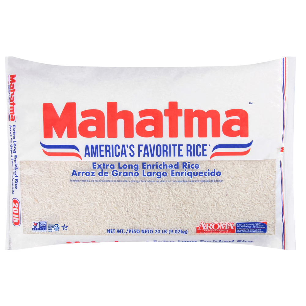Enriched Extra Long Grain White Rice 20 Lb Bag