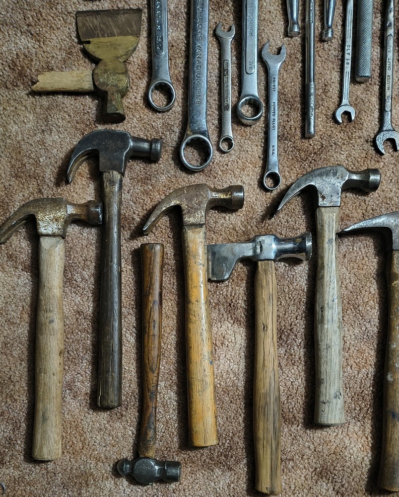 Large Lot of Hand Tools, Hammers, Pipe and Other Wrenches READ DESCRIPTION!