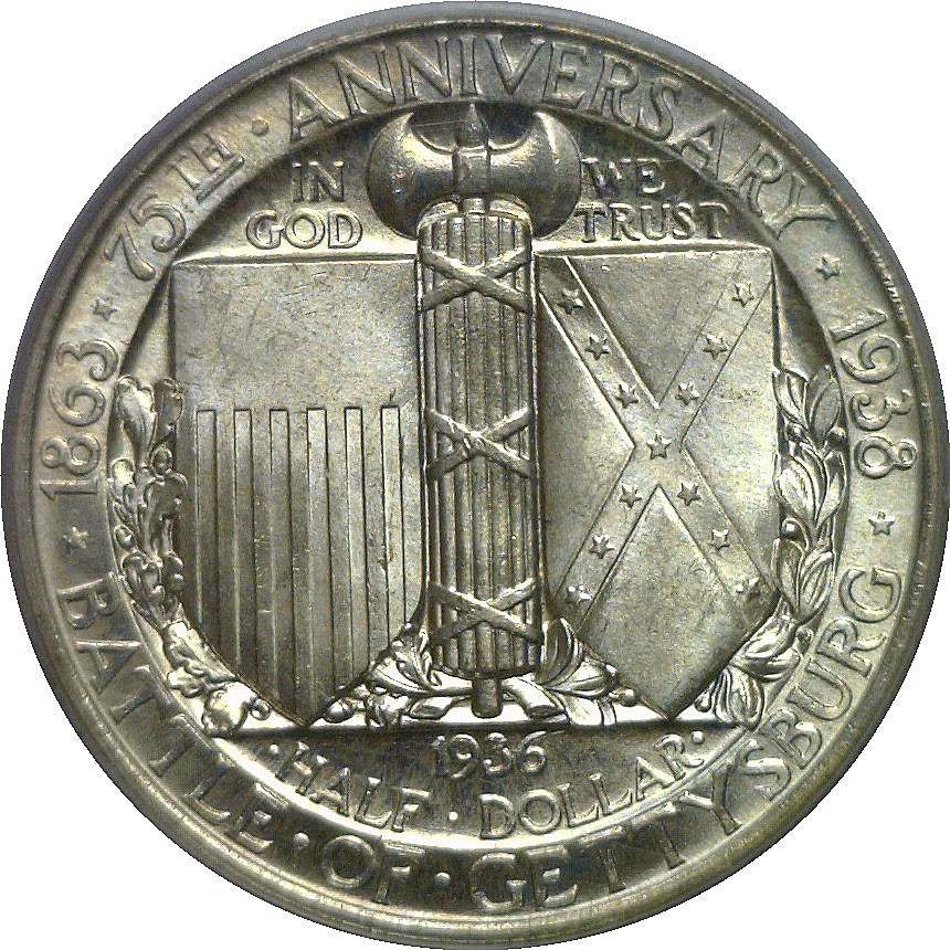 1936 Gettysburg Commemorative Half Dollar PCGS MS-65 CAC