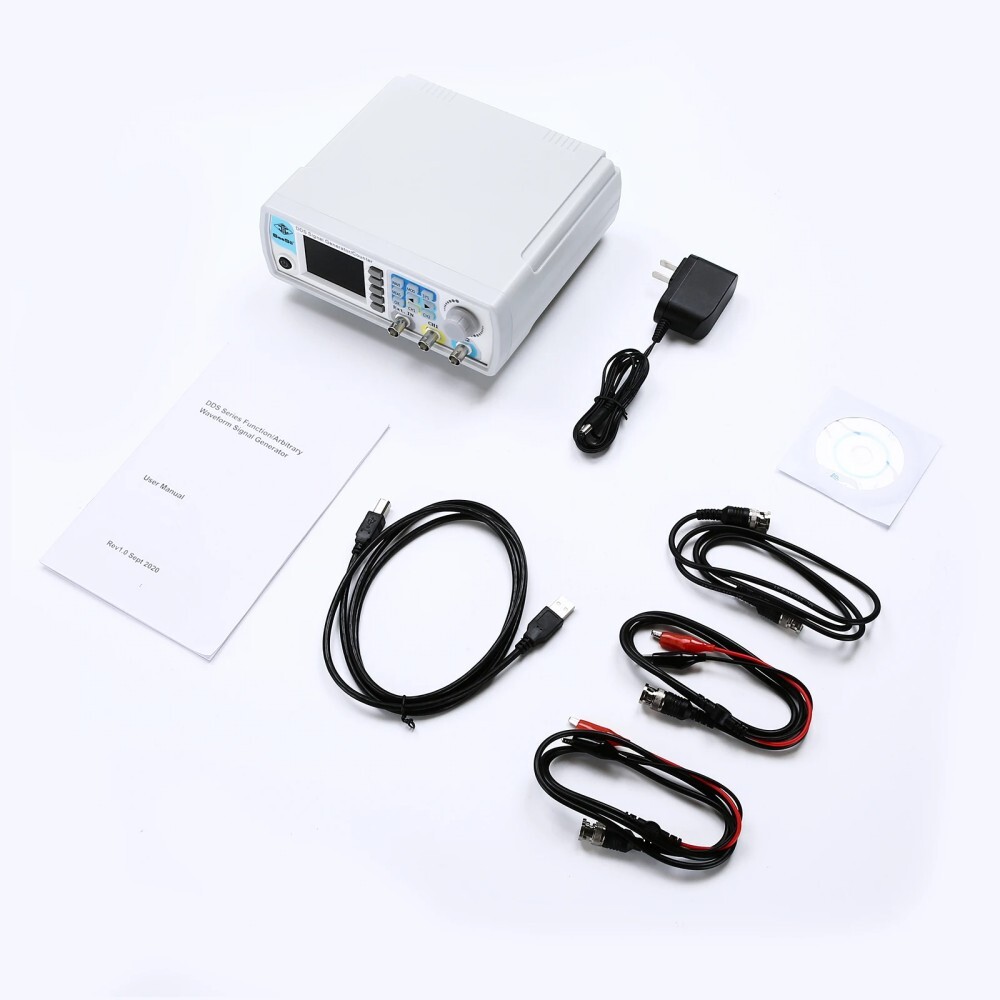 2-Channel Function Arbitrary Waveform 60MHz Signal Generator Frequency Counter