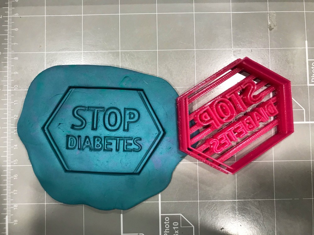 Stop Diabetes cookie cutter