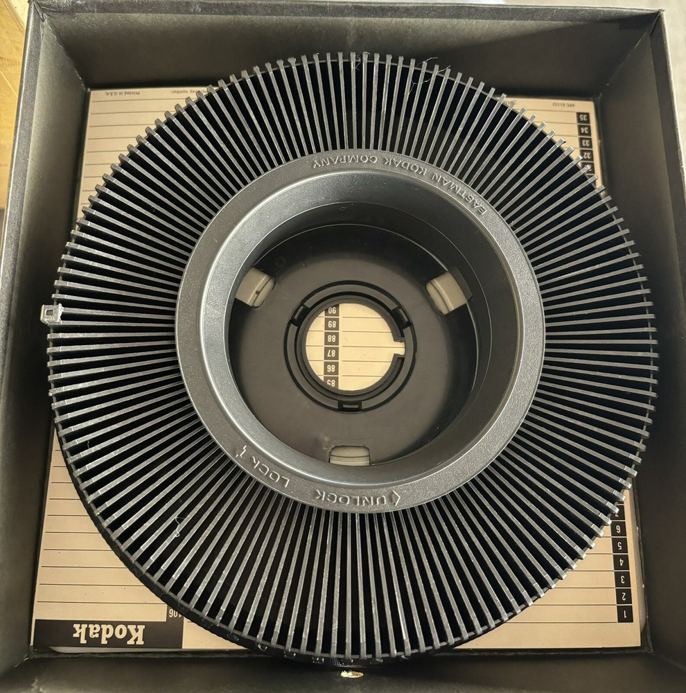 Kodak Carousel Black 140 Slide Tray For Projector With Original Box