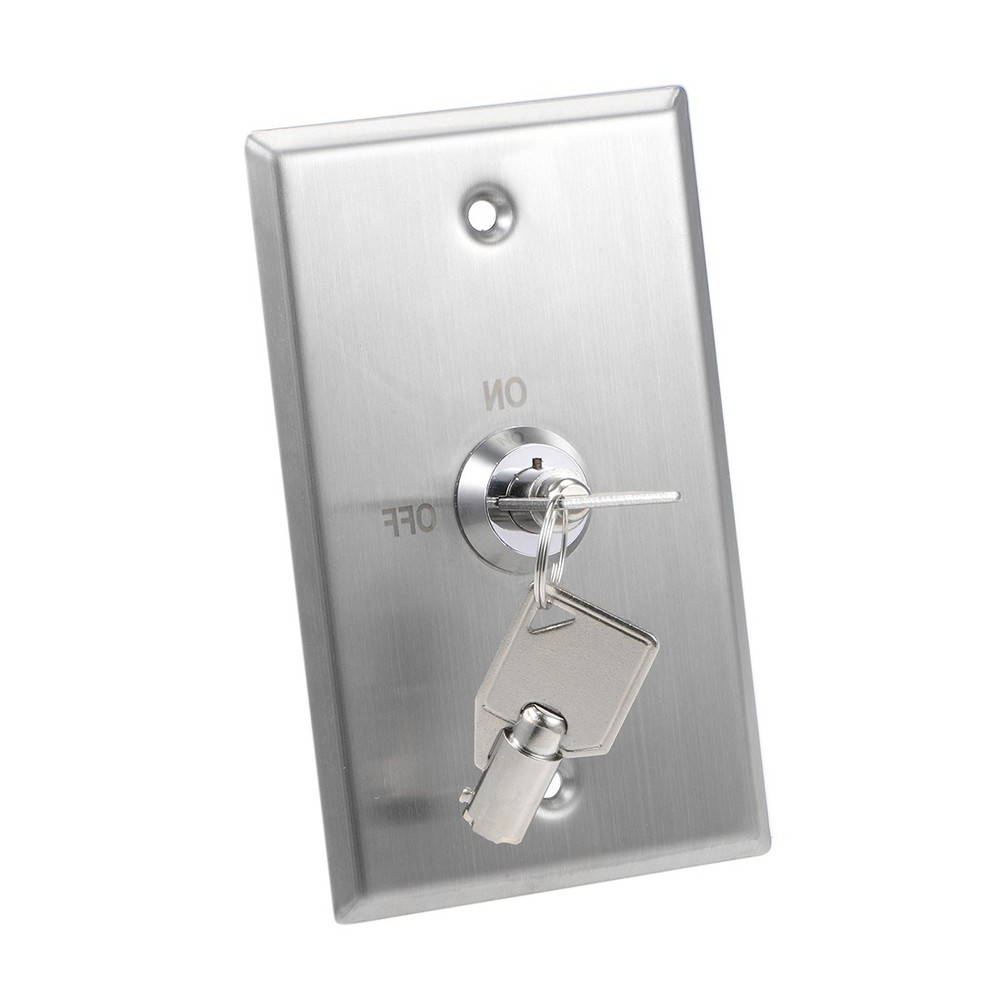 Key Switch Lock On/Off Exit Switch SPST Panel Mount with 2 Key