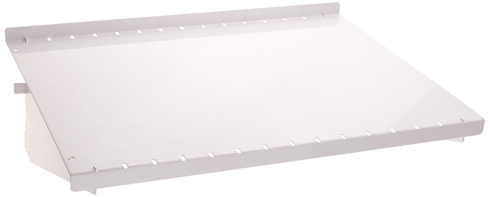 12in Deep White Pegboard Shelf Assembly, Slotted Tool Board, Organizer, Bracket