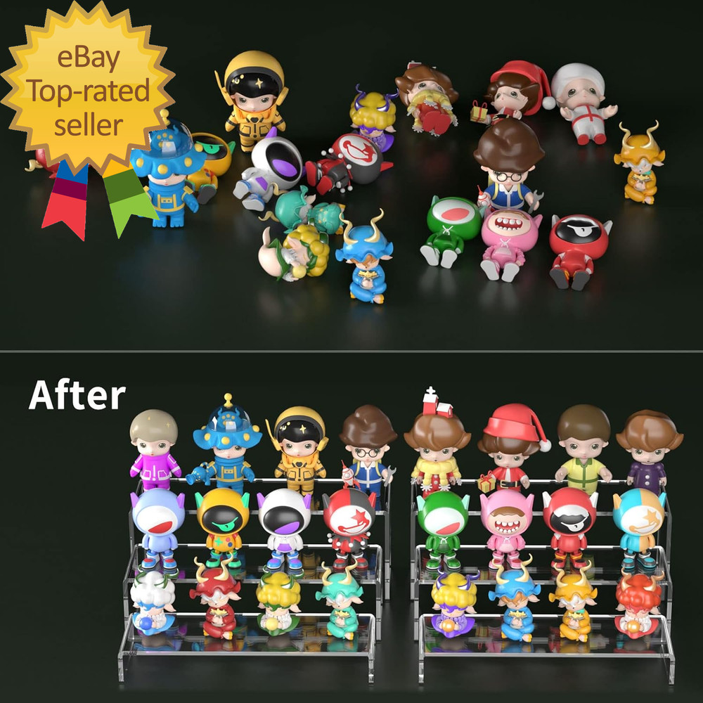 Acrylic Display Riser 6 Pcs 12" Large Acrylic Risers Thickened to 5Mm Clear