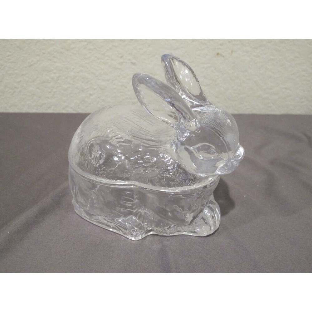 NIB Williams Sonoma Glass Easter Bunny Dish