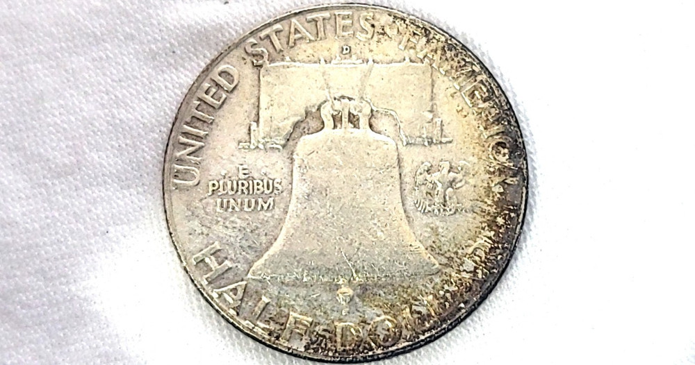 1961 D Franklin Half Dollar Extra Fine with Toning