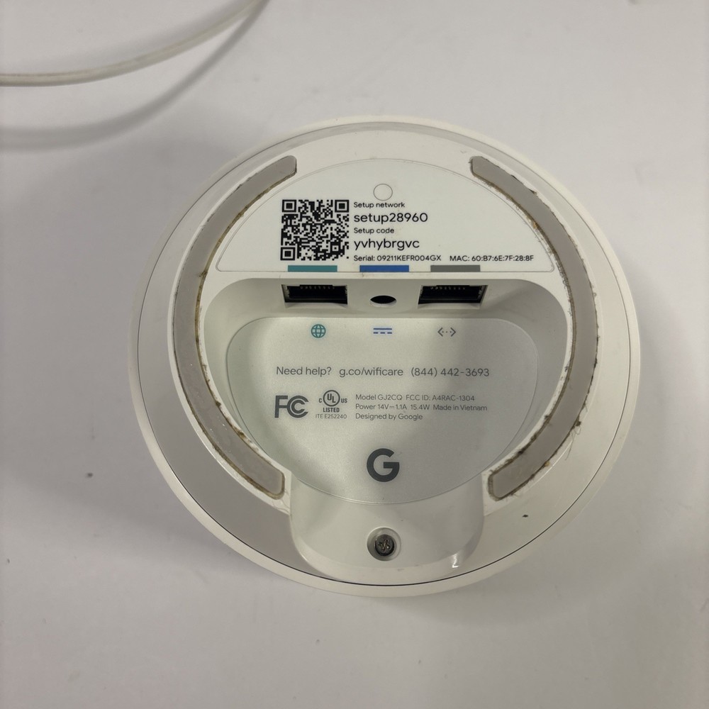 Google WiFi Mesh Router GJ2CQ Bundle – Router + Power Adapter