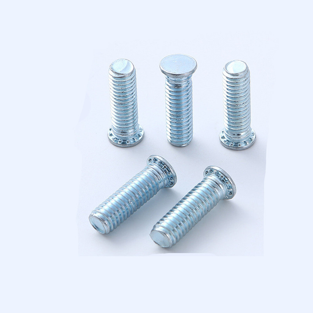 Galvanized Steel Flat Head Pressure Riveting Self Clinching Threaded Studs Bolts